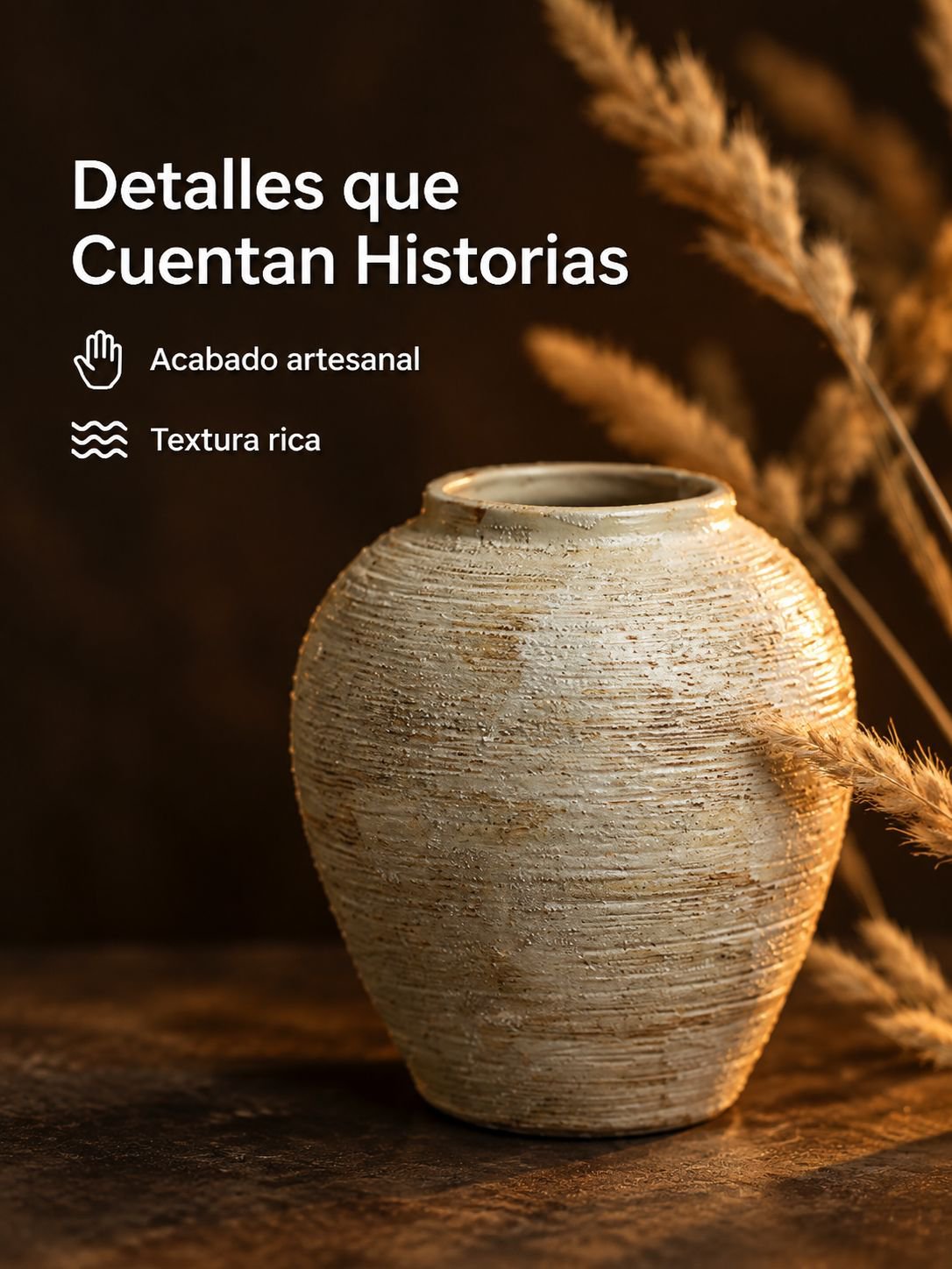 Detalle del jarrón europeo con diseño clásico