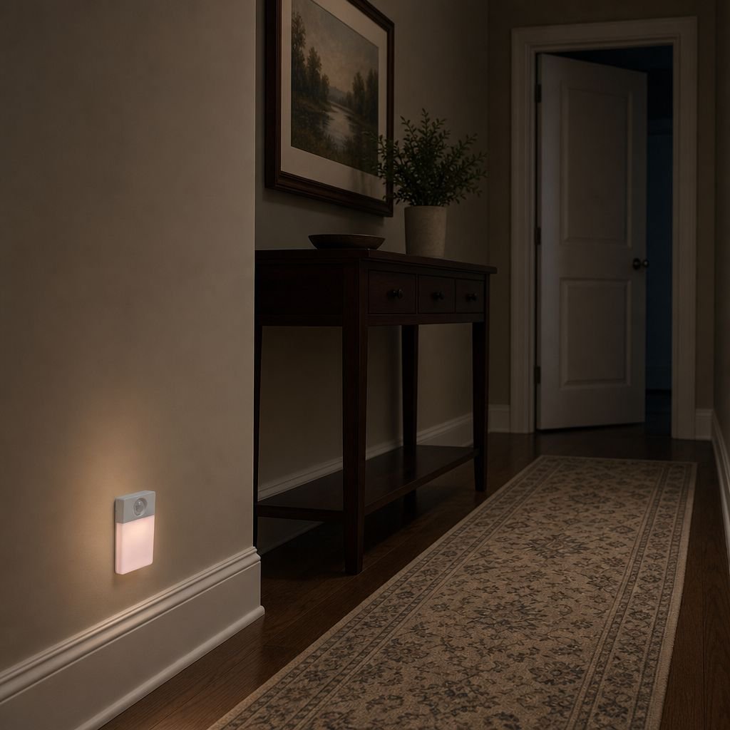 Close-up of LED motion sensor technology