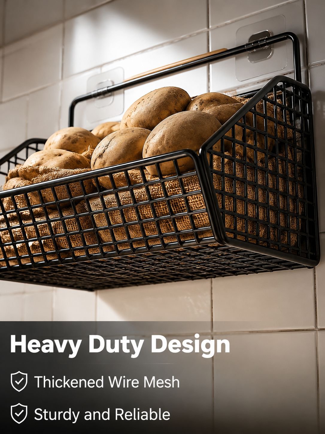 JMY - No-Drill Wall-Mounted Kitchen Storage Rack