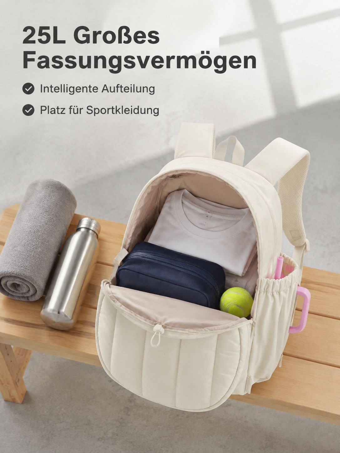 Tennis-Tote-Bag mit großem Fassungsvermögen