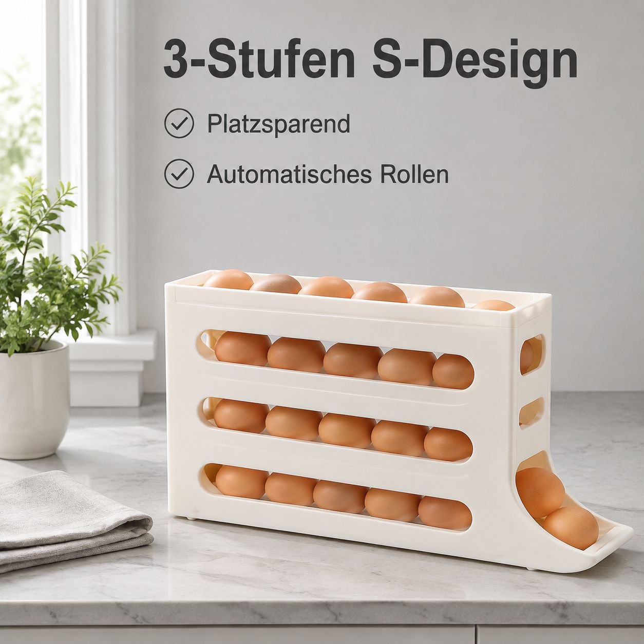 Eier-Rutschregal für Kühlschranktür