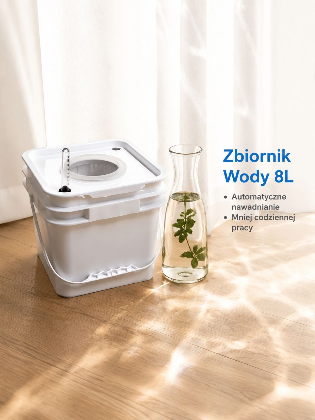Samopodlewana doniczka hydroponiczna, oszczędzająca miejsce, do wnętrz i na zewnątrz