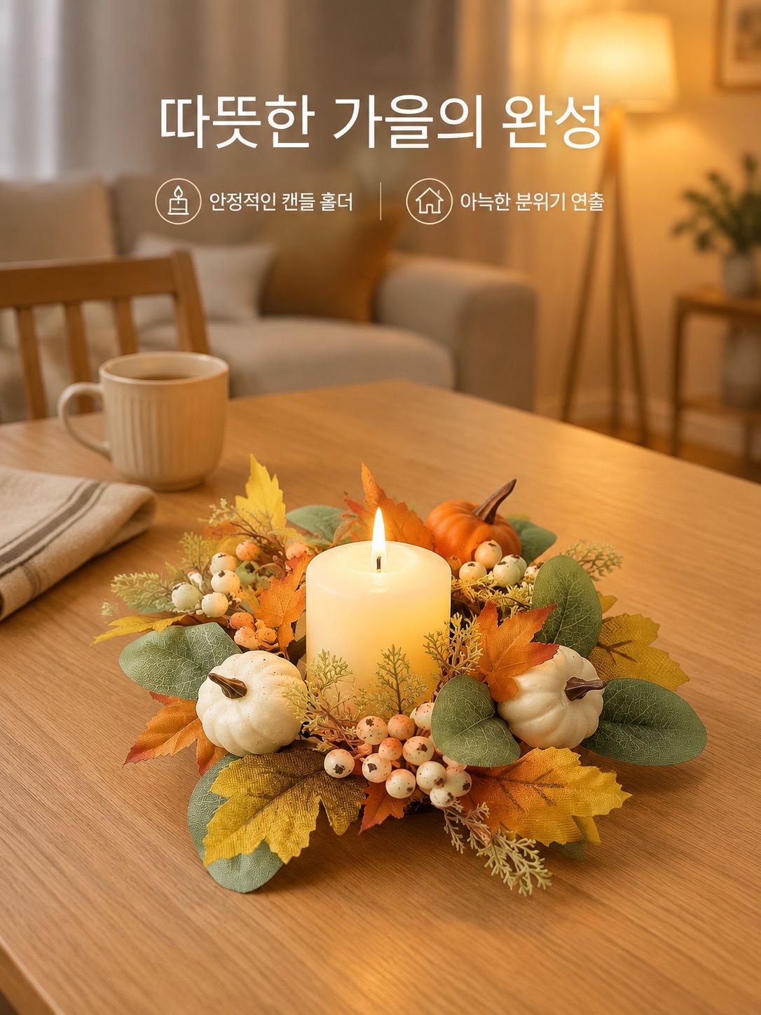 조화 리스 캔들 홀더