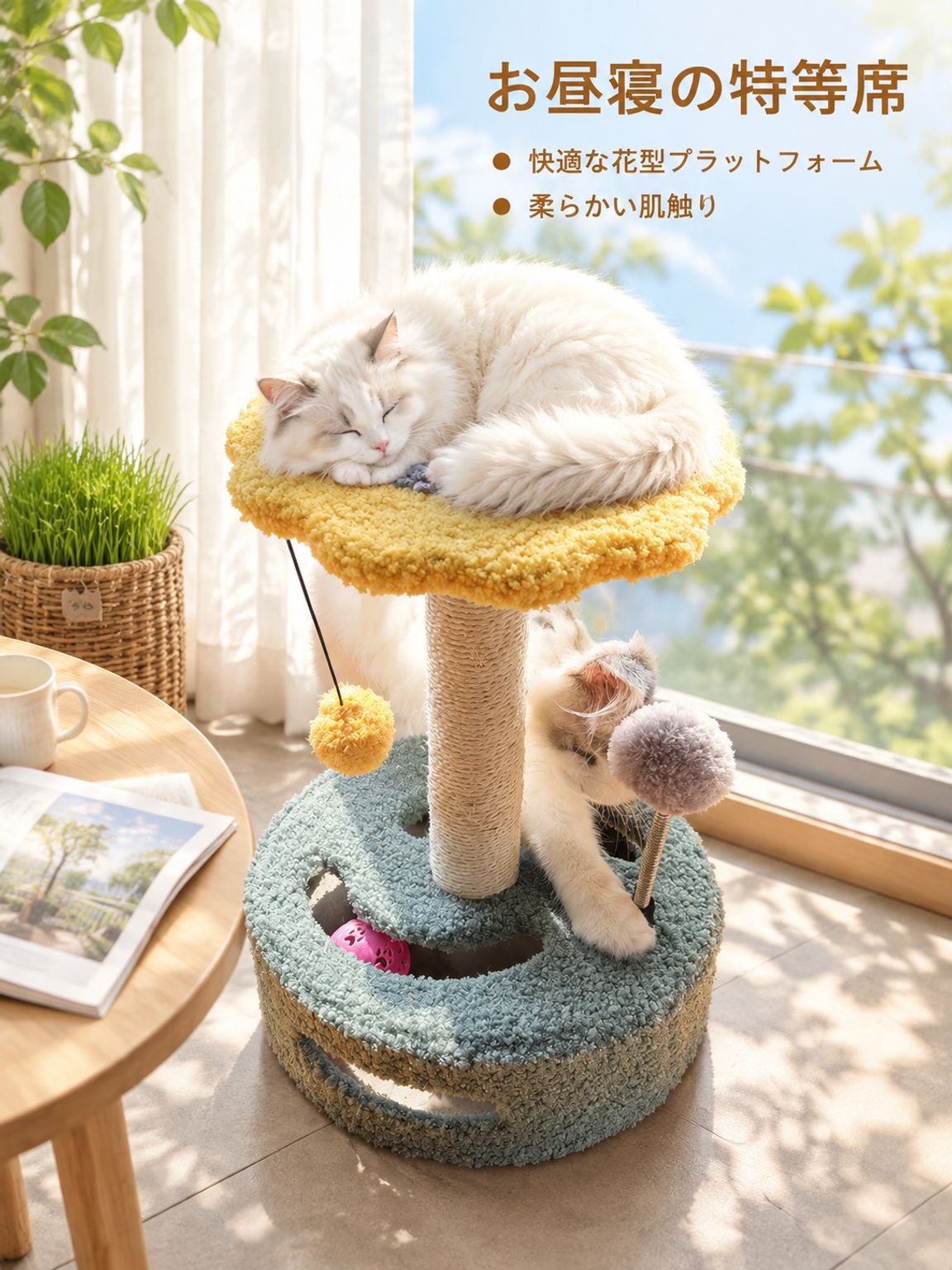 猫用回転盤タイプ爪とぎトイ