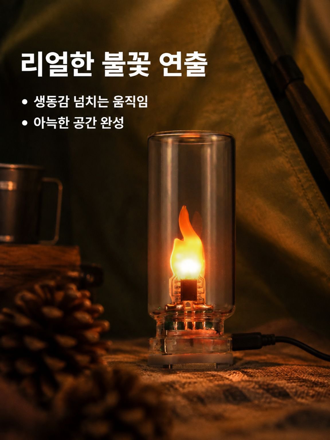 불꽃 효과 무드등