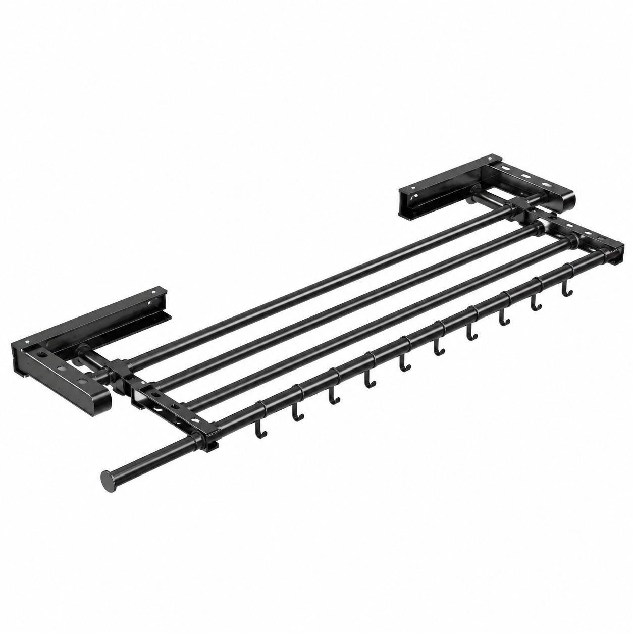 Side-mounted Stainless Steel Laundry Rod for Home Use