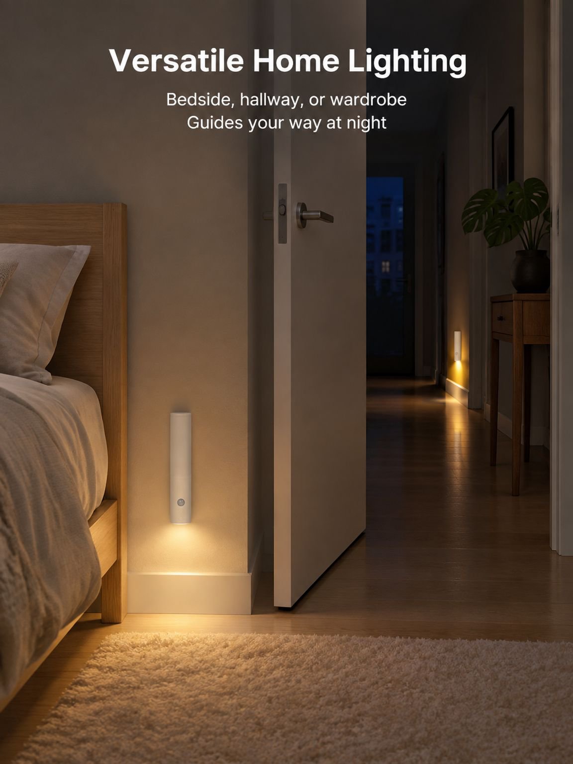 Portable wall-mounted night light