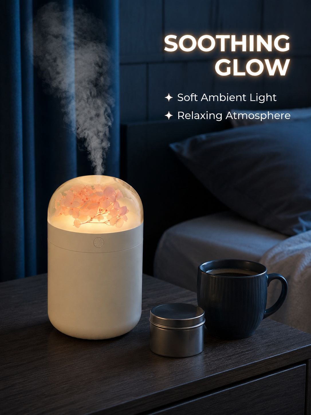 Romantic Preserved Flower Ambience Humidifier