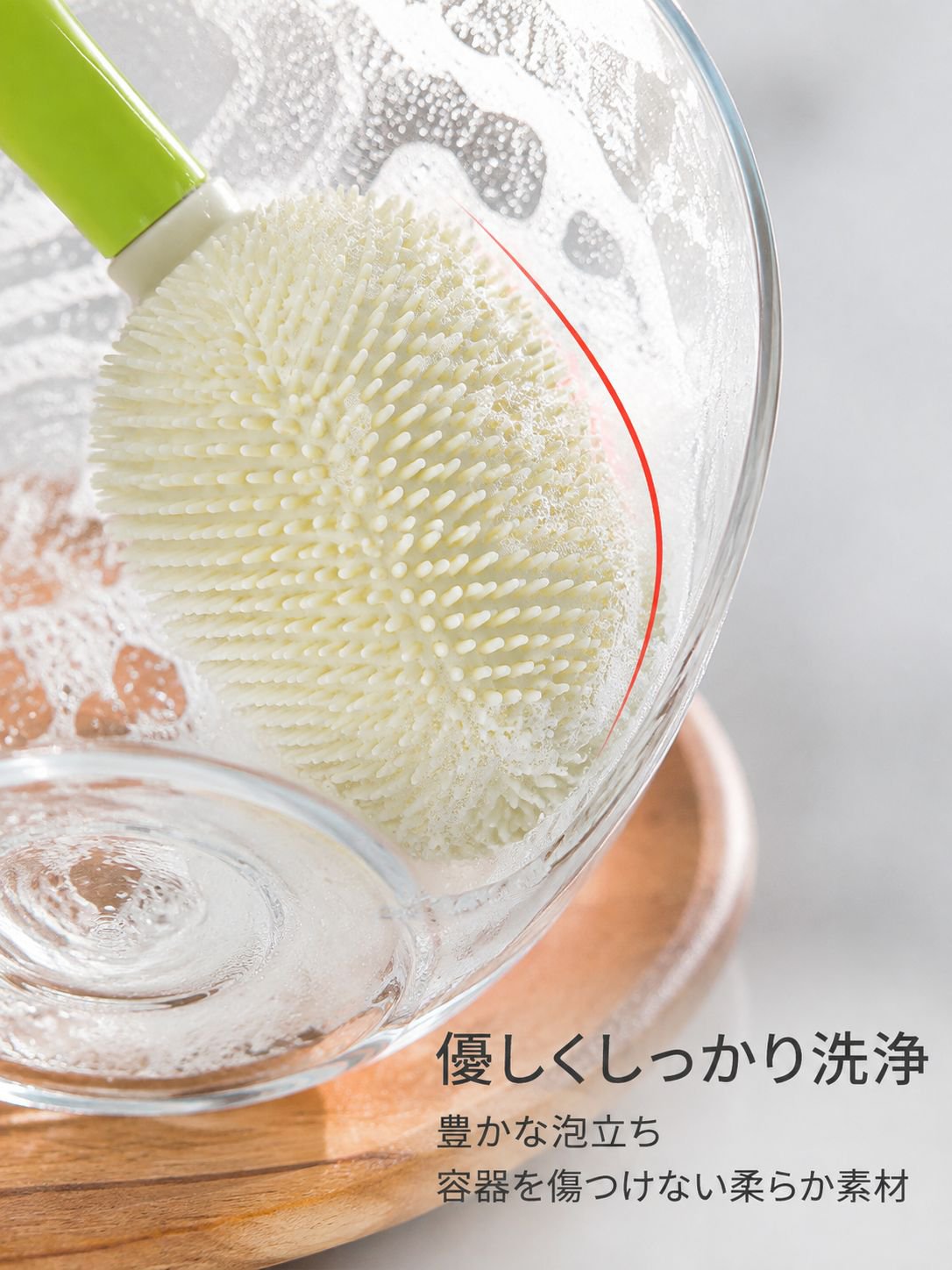 6in1ロングハンドル哺乳瓶ブラシ・水筒・魔法瓶用多機能クリーニングブラシ