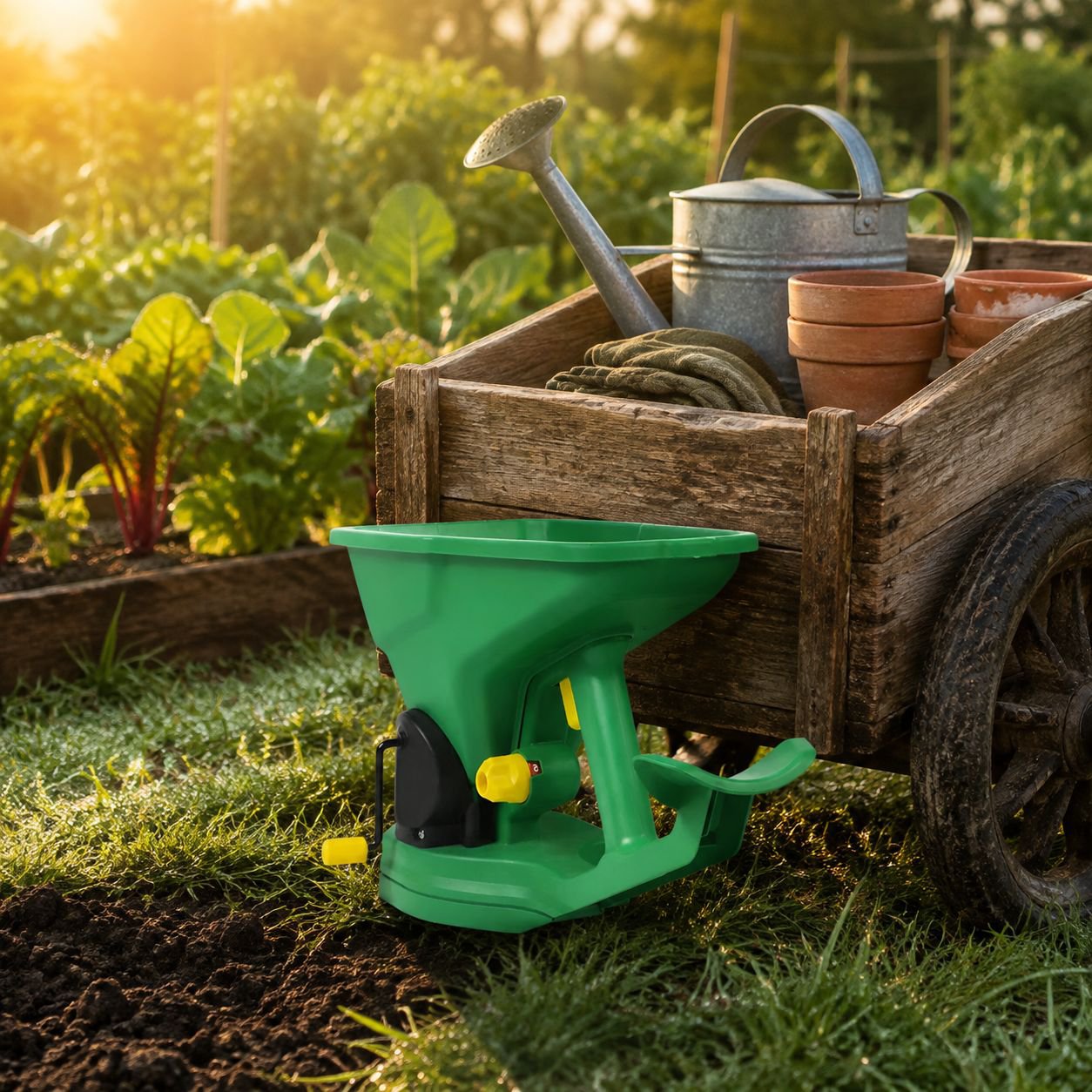 Sembradora multifuncional para jardín plantando soja