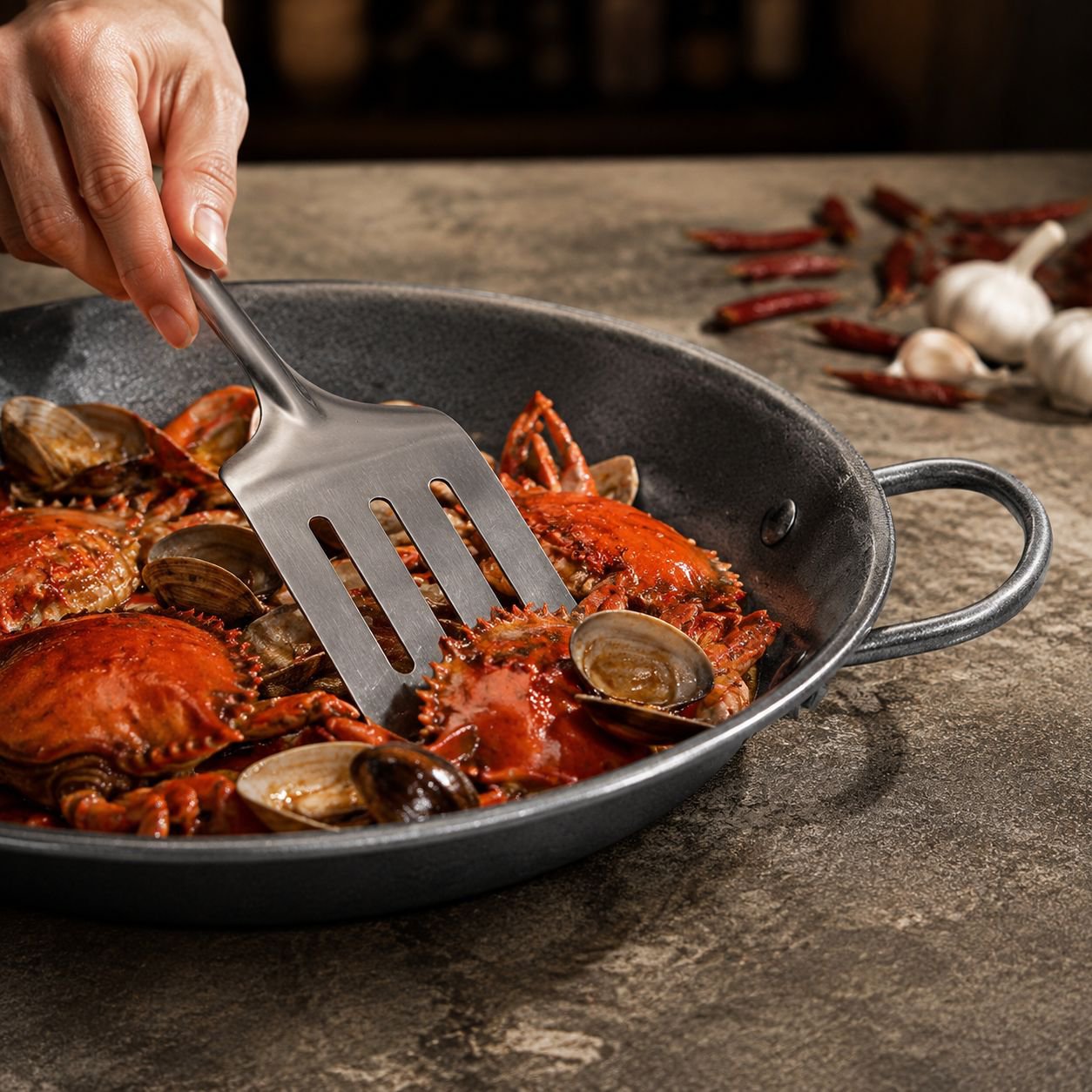 Durable stainless steel rice and seafood tray