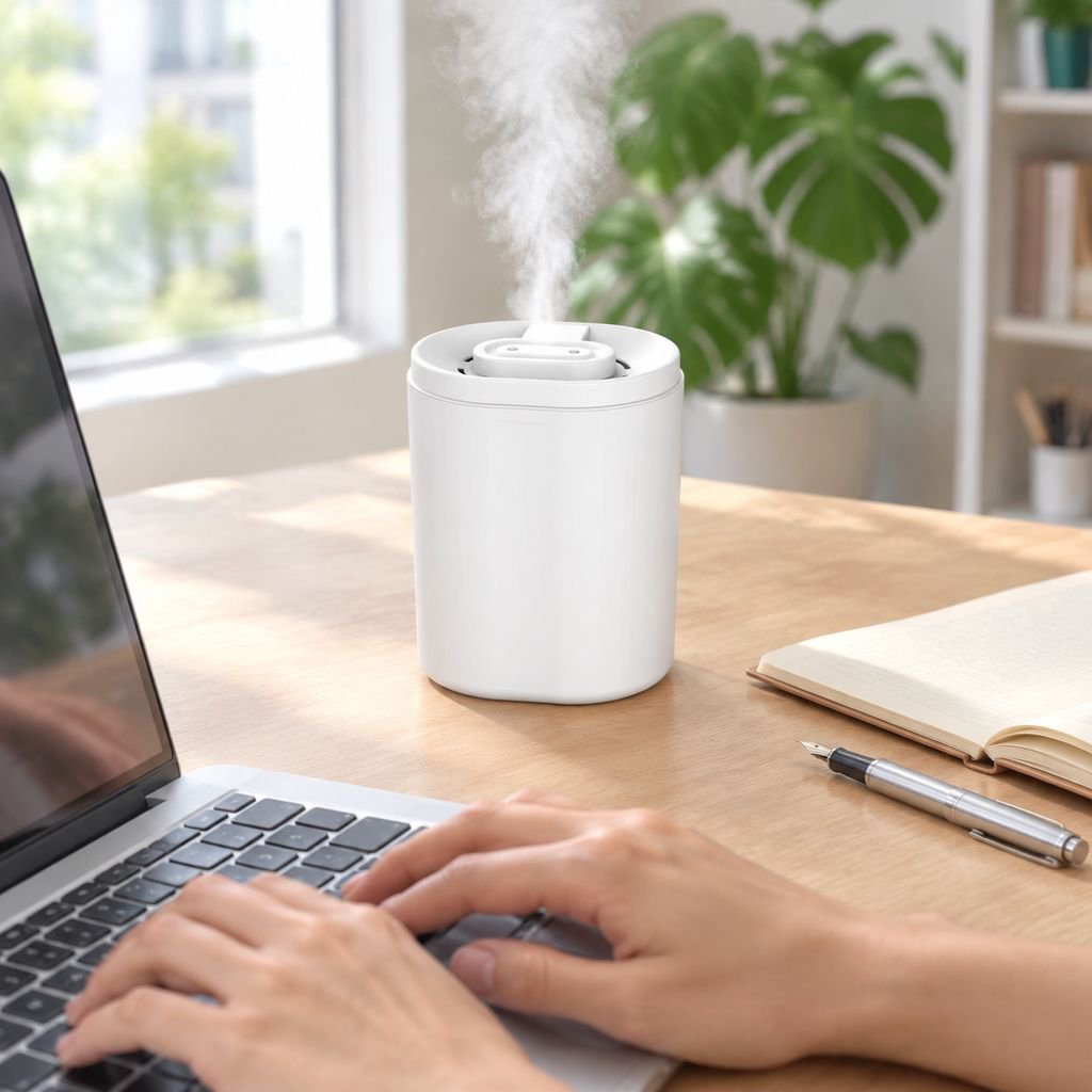 Home & Desktop Dual Spray Humidifier with Ambient Light, 6L Large Capacity