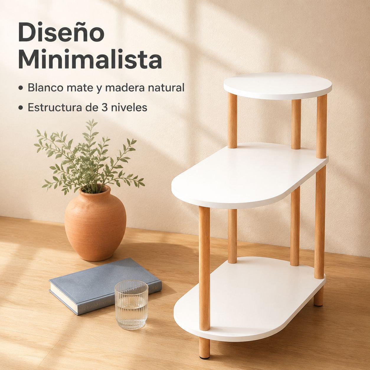 Mesa auxiliar móvil de estilo retro