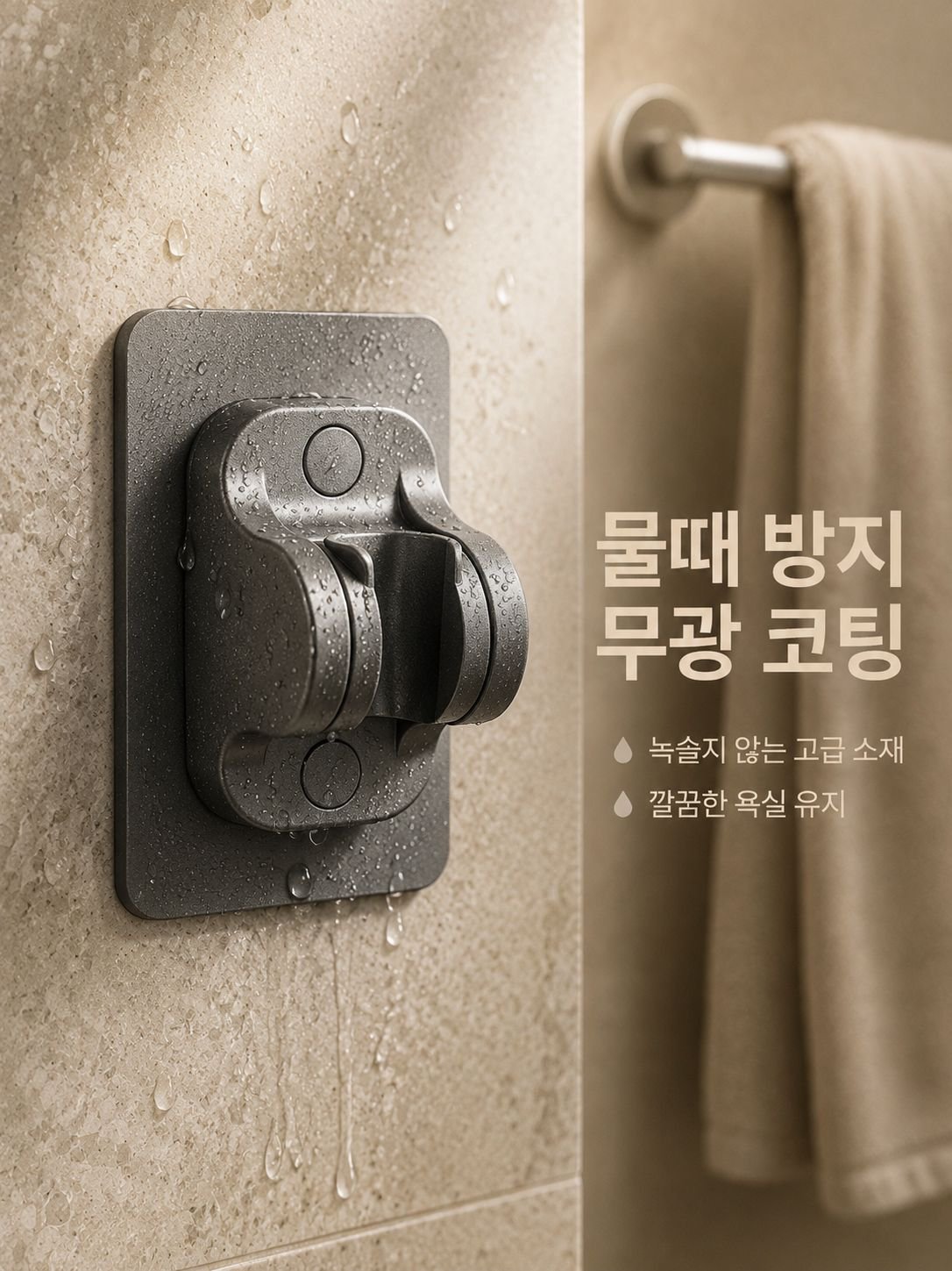 여러 위치에 설치 가능한 샤워기 홀더