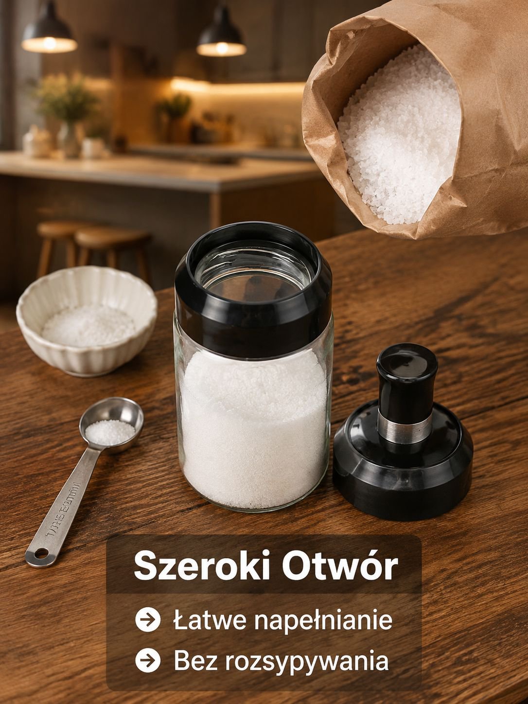 Szklana butelka na przyprawy do kuchni, kreatywny pojemnik na olej