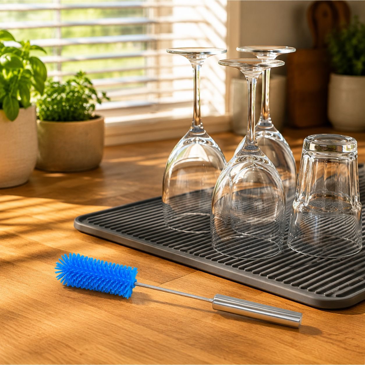 High-quality stainless steel cleaning brush in action