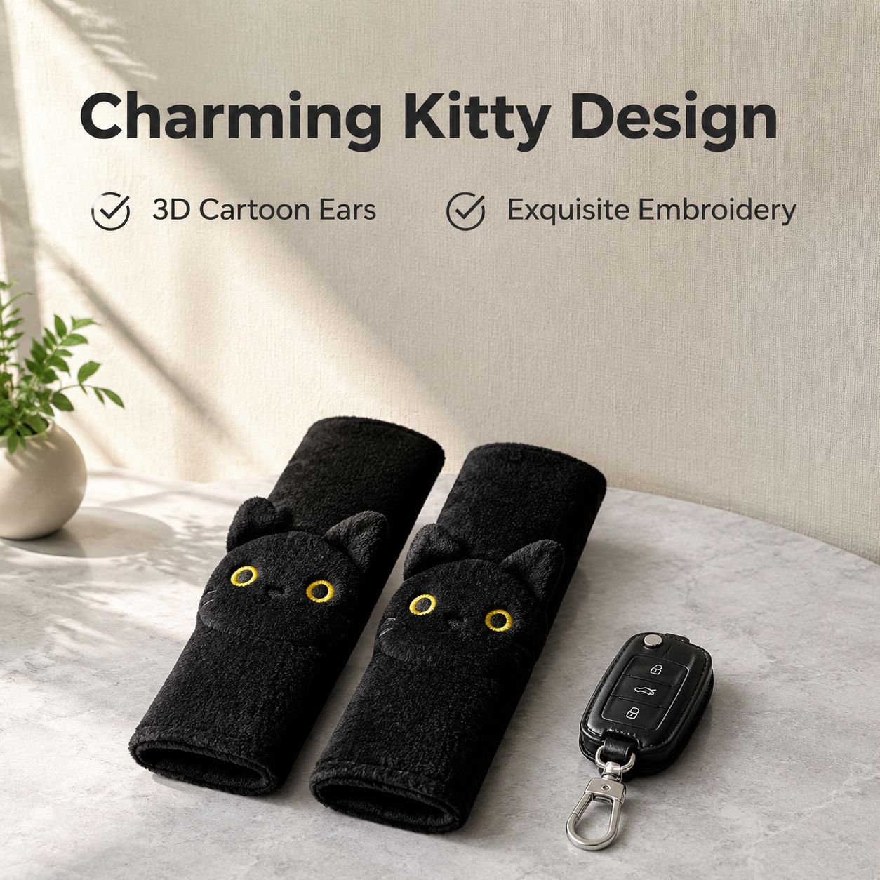 Cartoon Kitty Car Seat Belt Shoulder Pad
