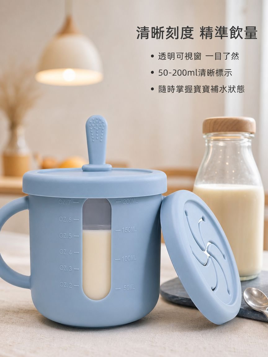  防摔透明刻度雙耳設計