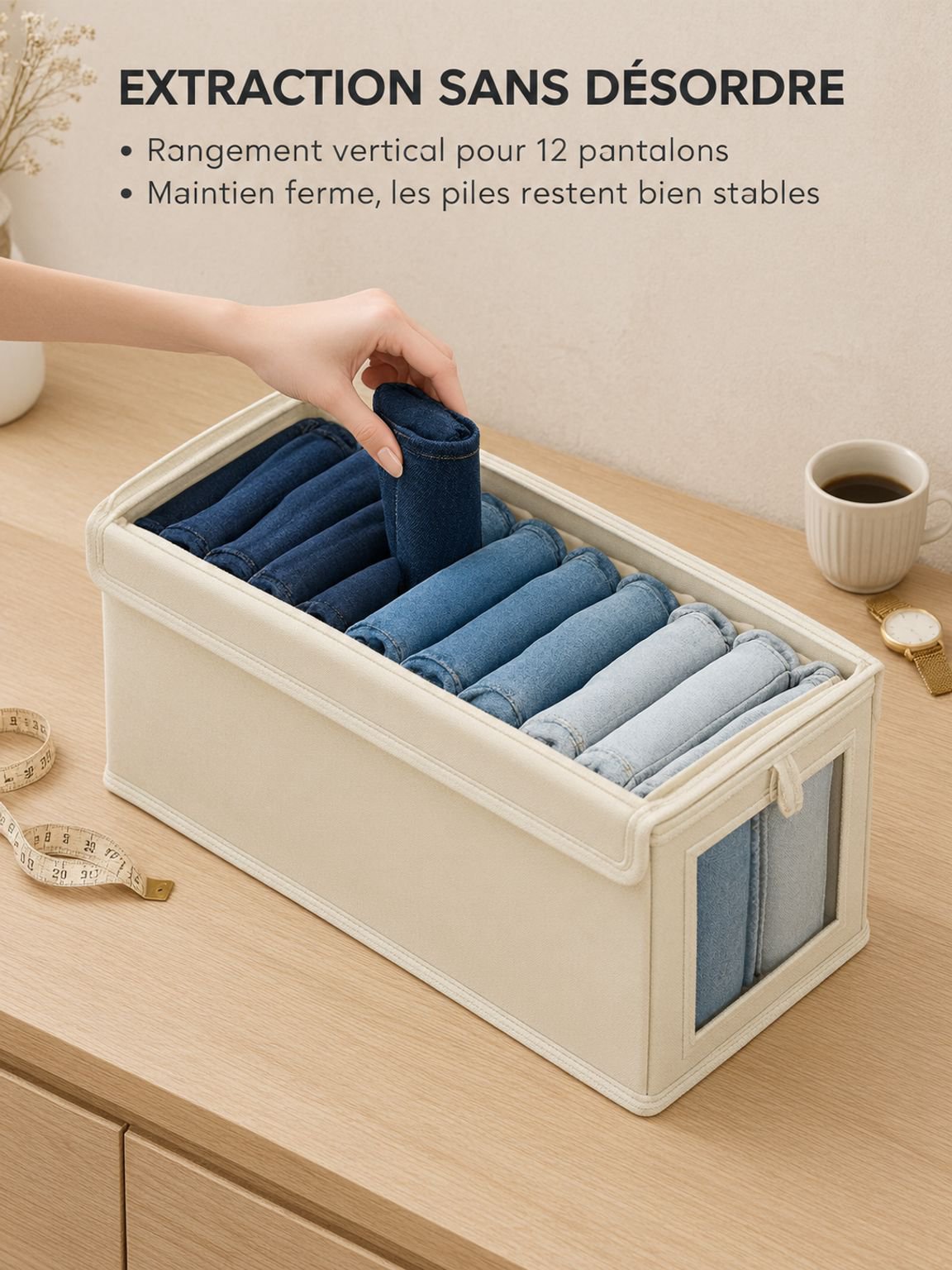 Boîte textile pliable pour ranger les jouets