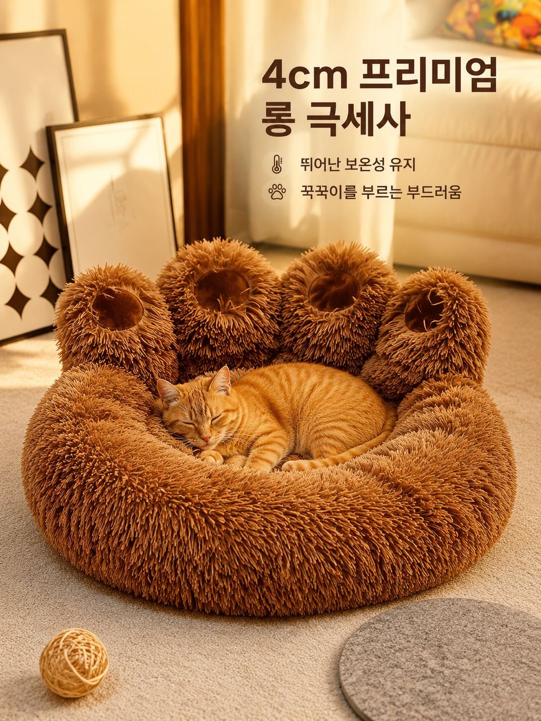 카툰 곰발바닥 반려동물 매트