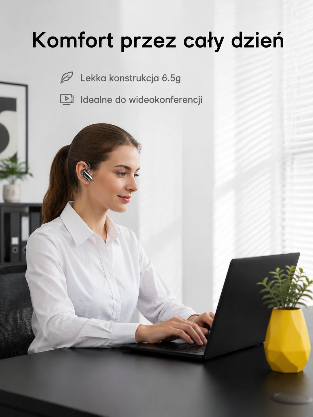 Słuchawki Bluetooth z ergonomicznym kształtem