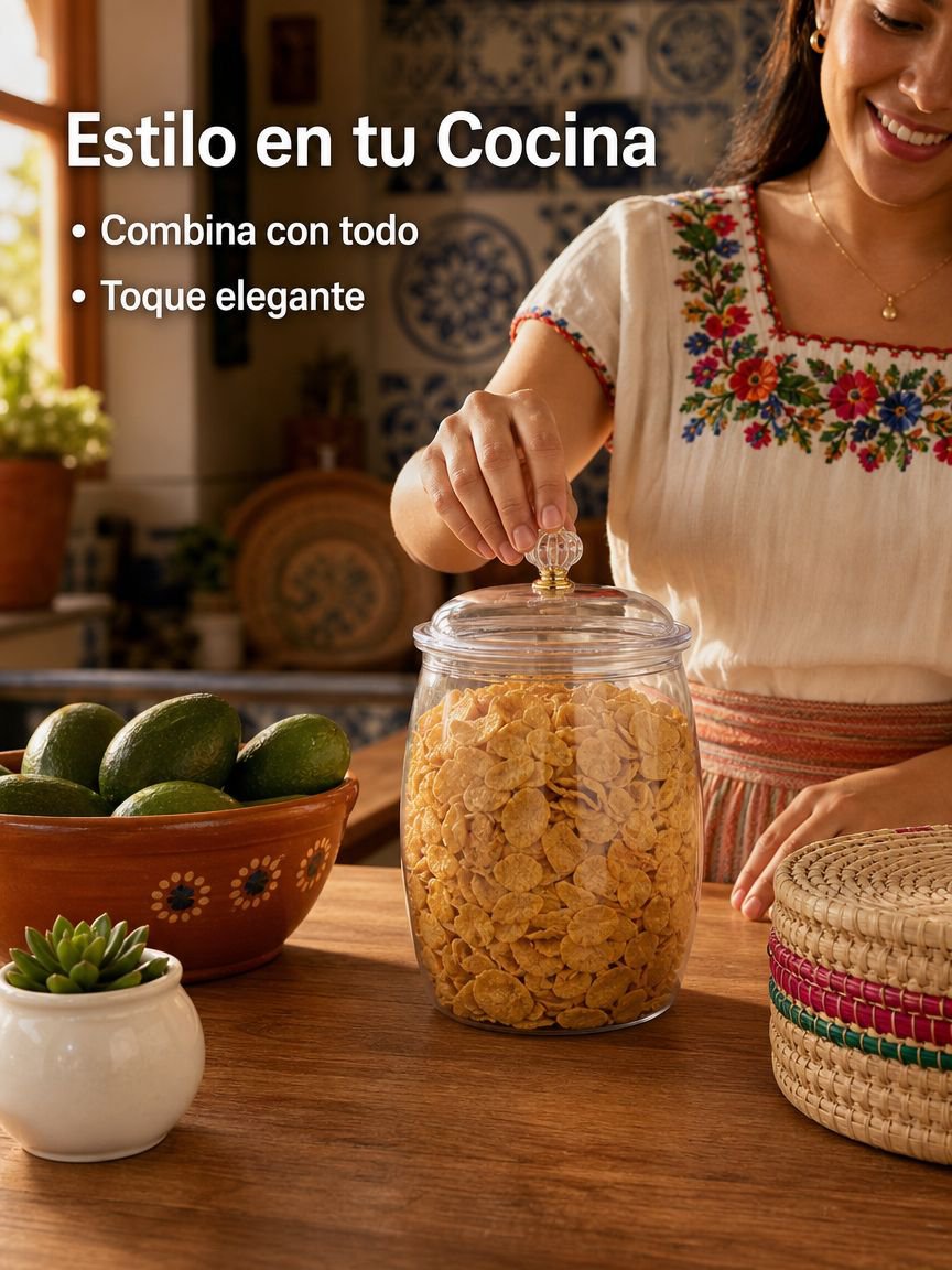 Tarro sellado de PET transparente para conservación de alimentos