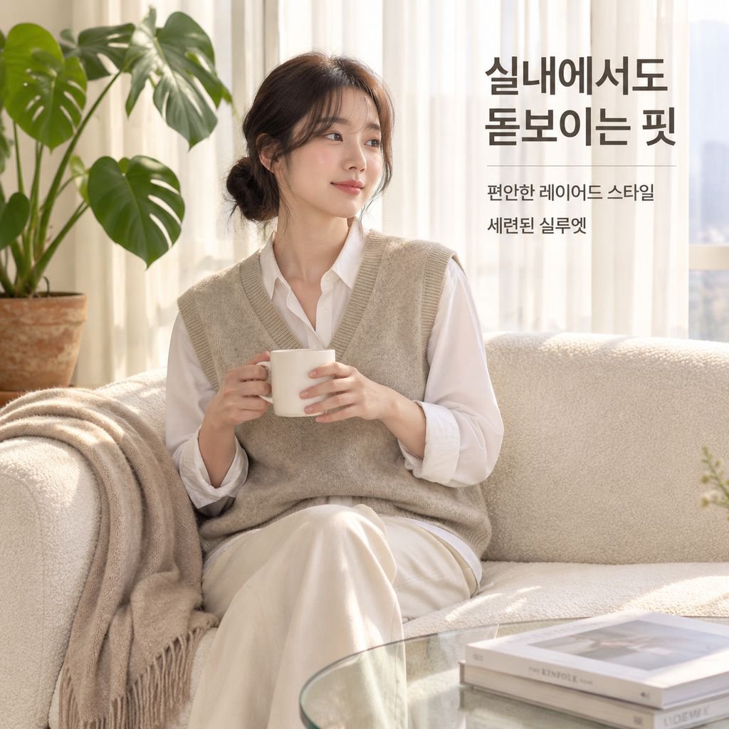 여성용 니트 조끼