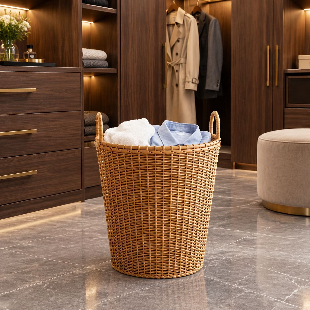 Modern design laundry hamper for home