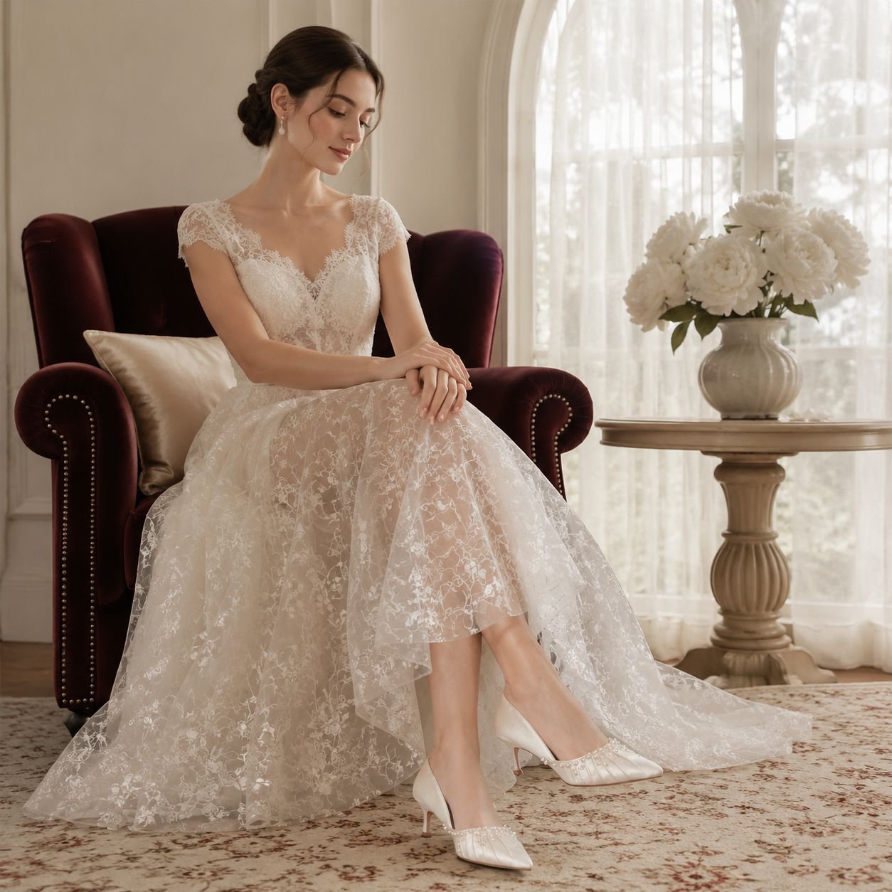 Eleganckie francuskie buty ślubne