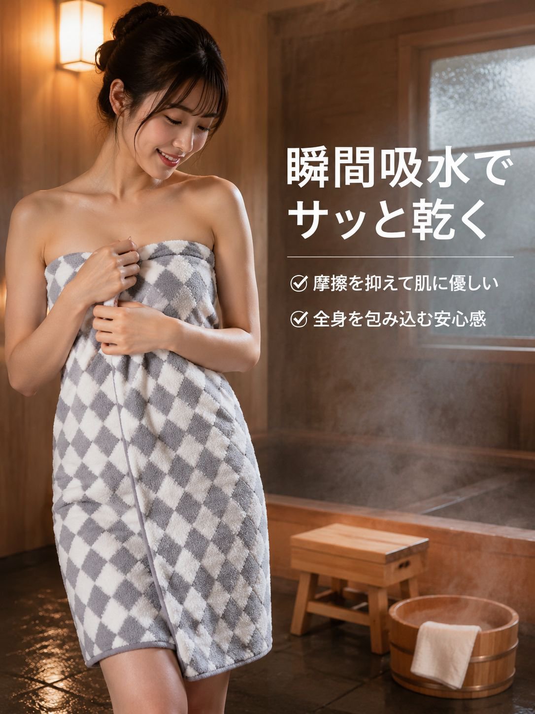 厚手で吸水性に優れたタオル