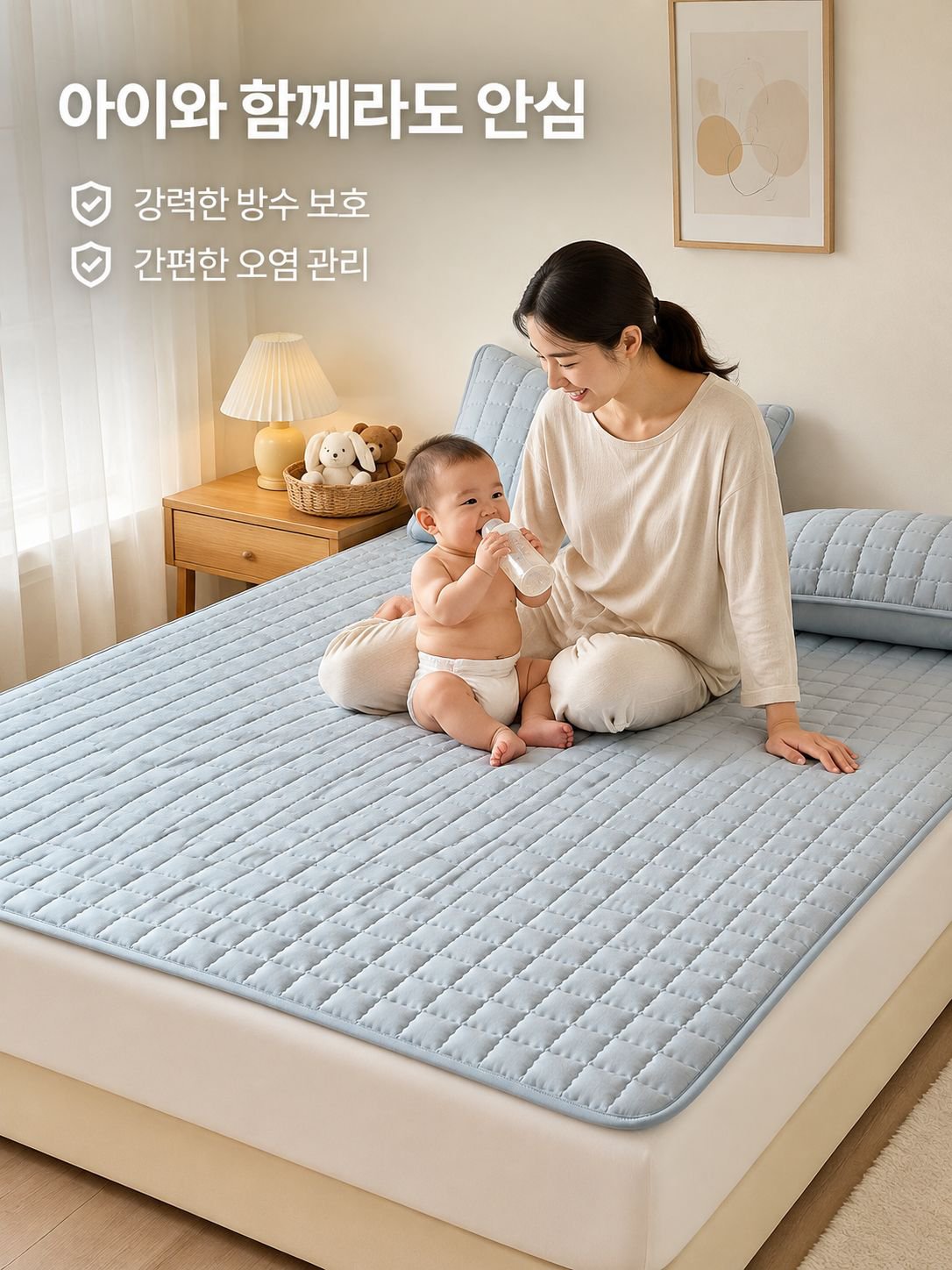 대두 섬유 방수 매트리스 세트