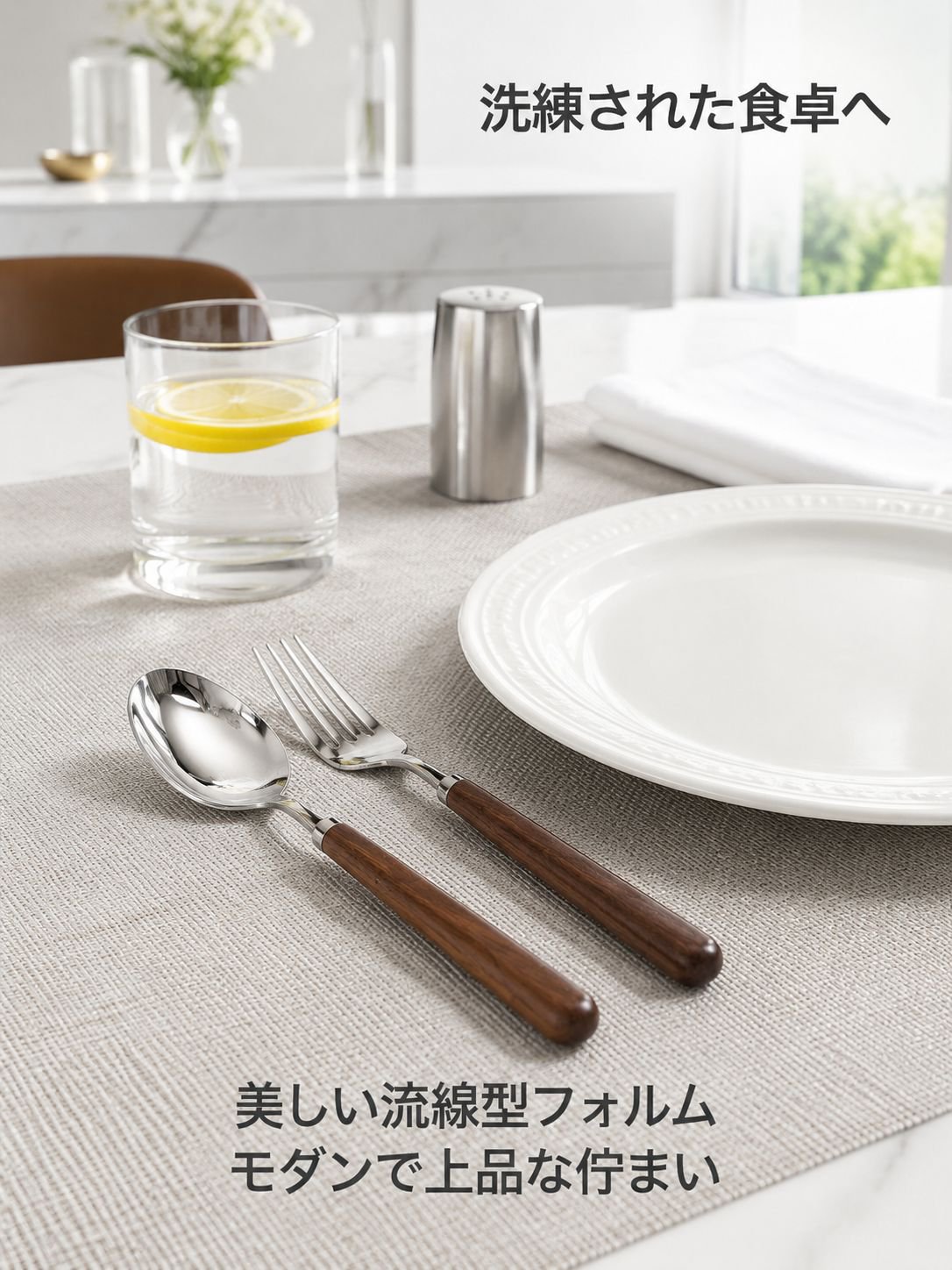 ステンレス製のスプーン