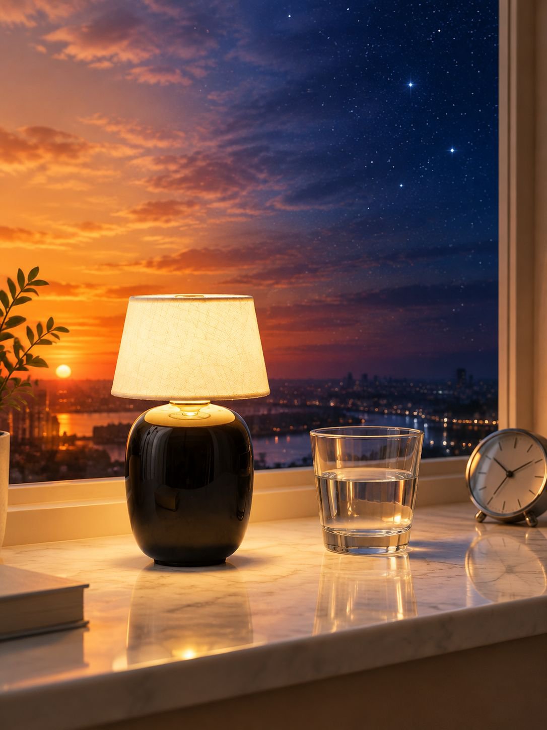 Französische Nachttischlampe als dekorativer Akzent im Schlafzimmer