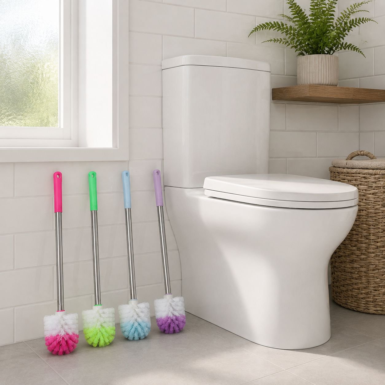 Stainless Steel Handle Toilet Cleaning Brush