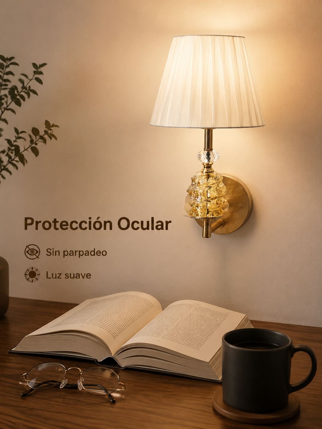 Lámpara LED moderna para dormitorio