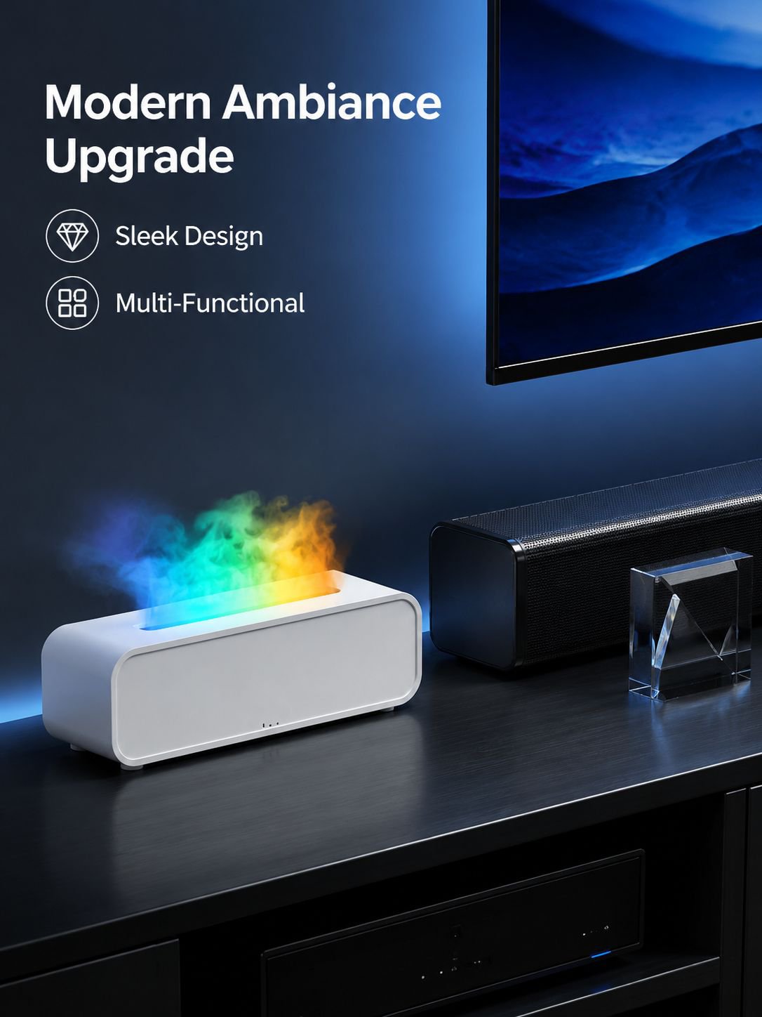 Cool Sound-Pickup Dynamic RGB Atmosphere Aroma Diffuser