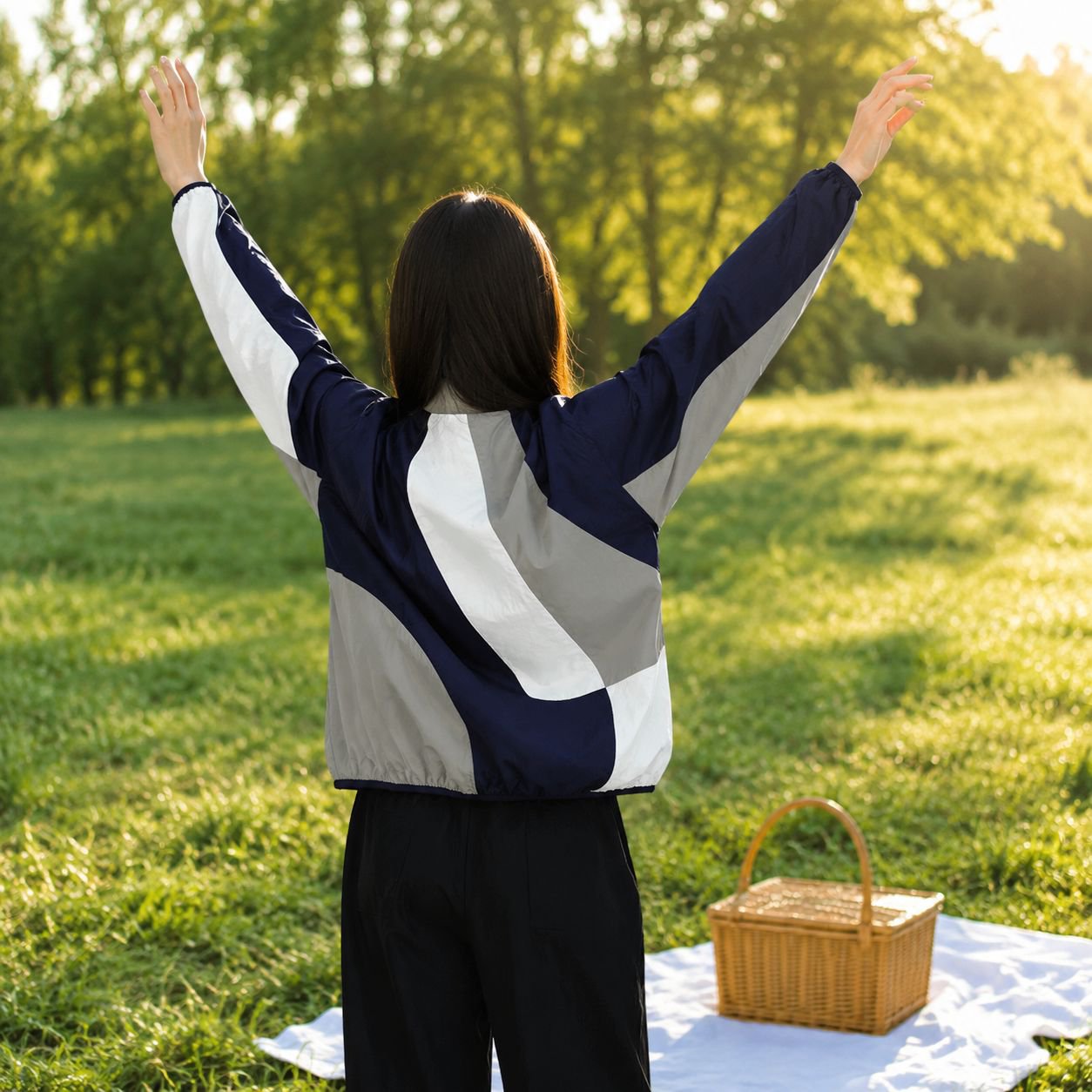 Parka de mujer con protección solar para exteriores