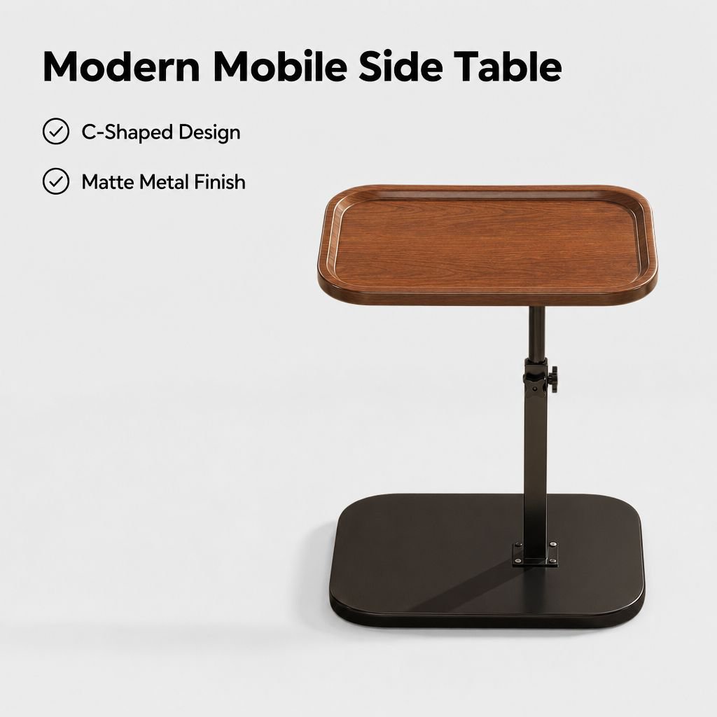 Portable Small Table for Bedroom and Living Room