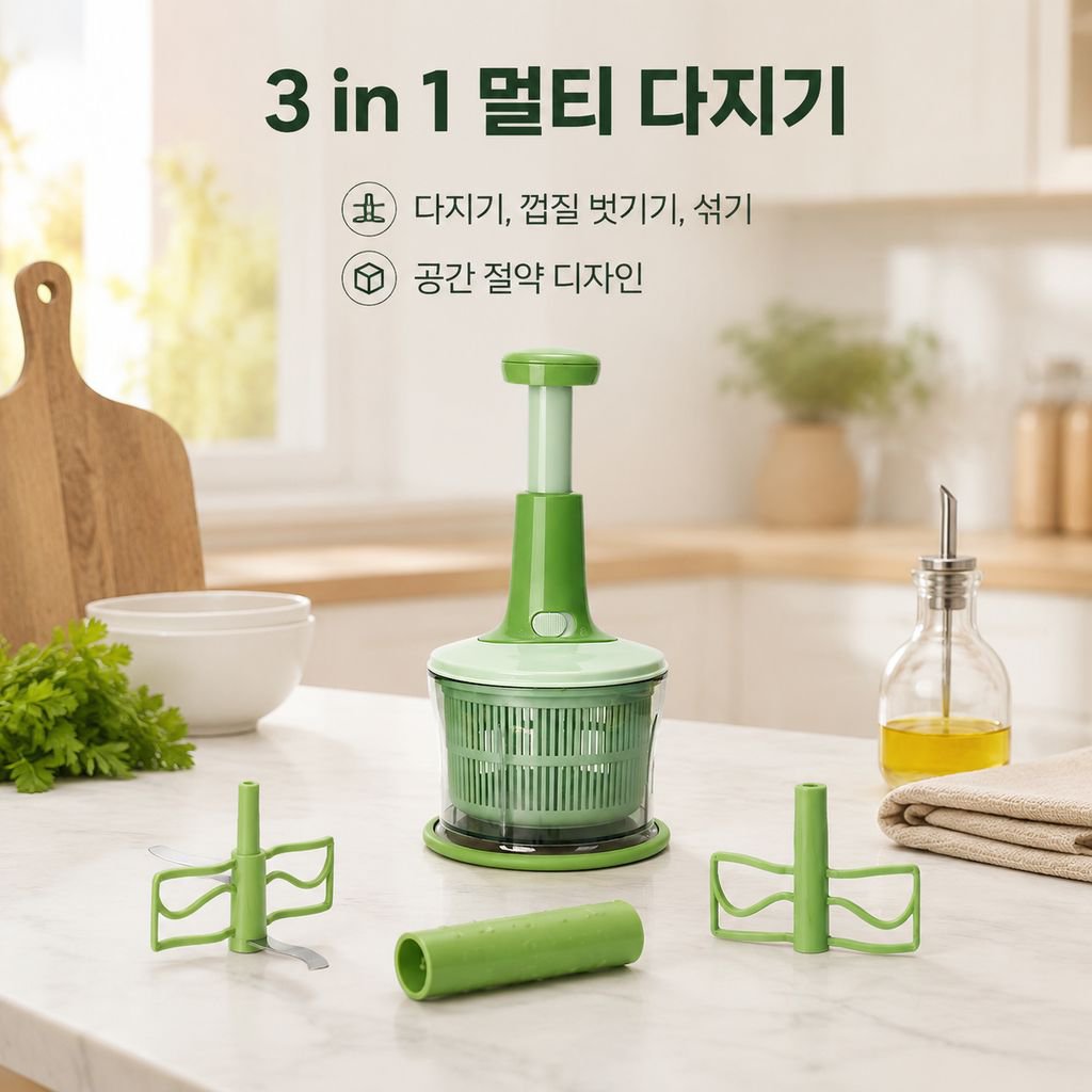 다기능 야채 다지기 마늘 박피기 혼합기 세트