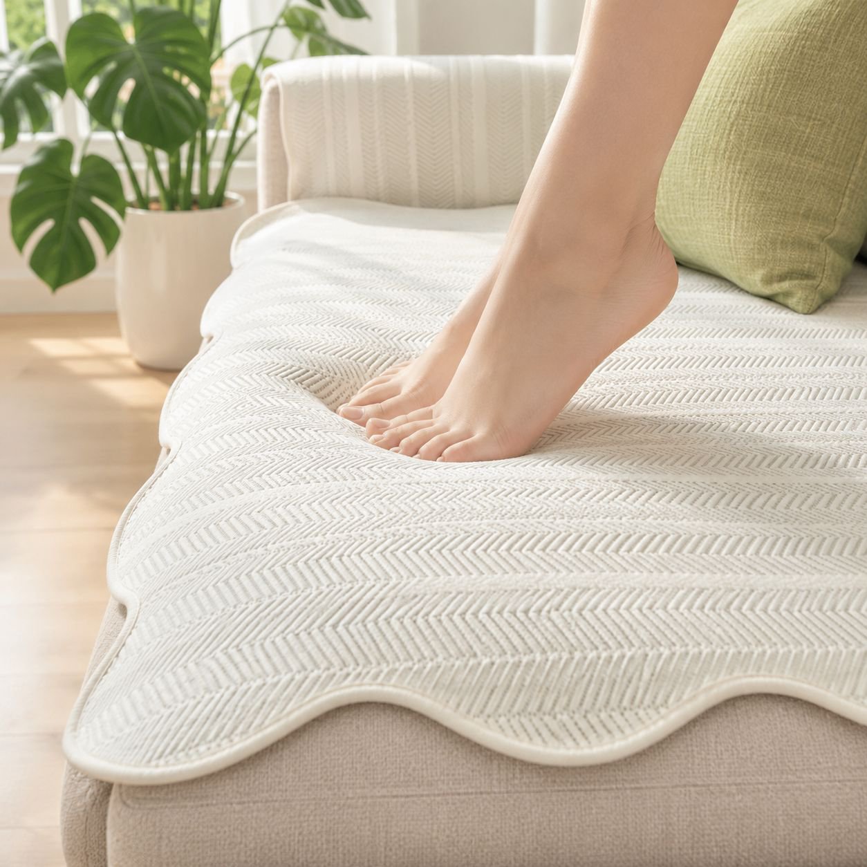 Anti-Skid Breathable Summer Ice Silk Sofa Pad