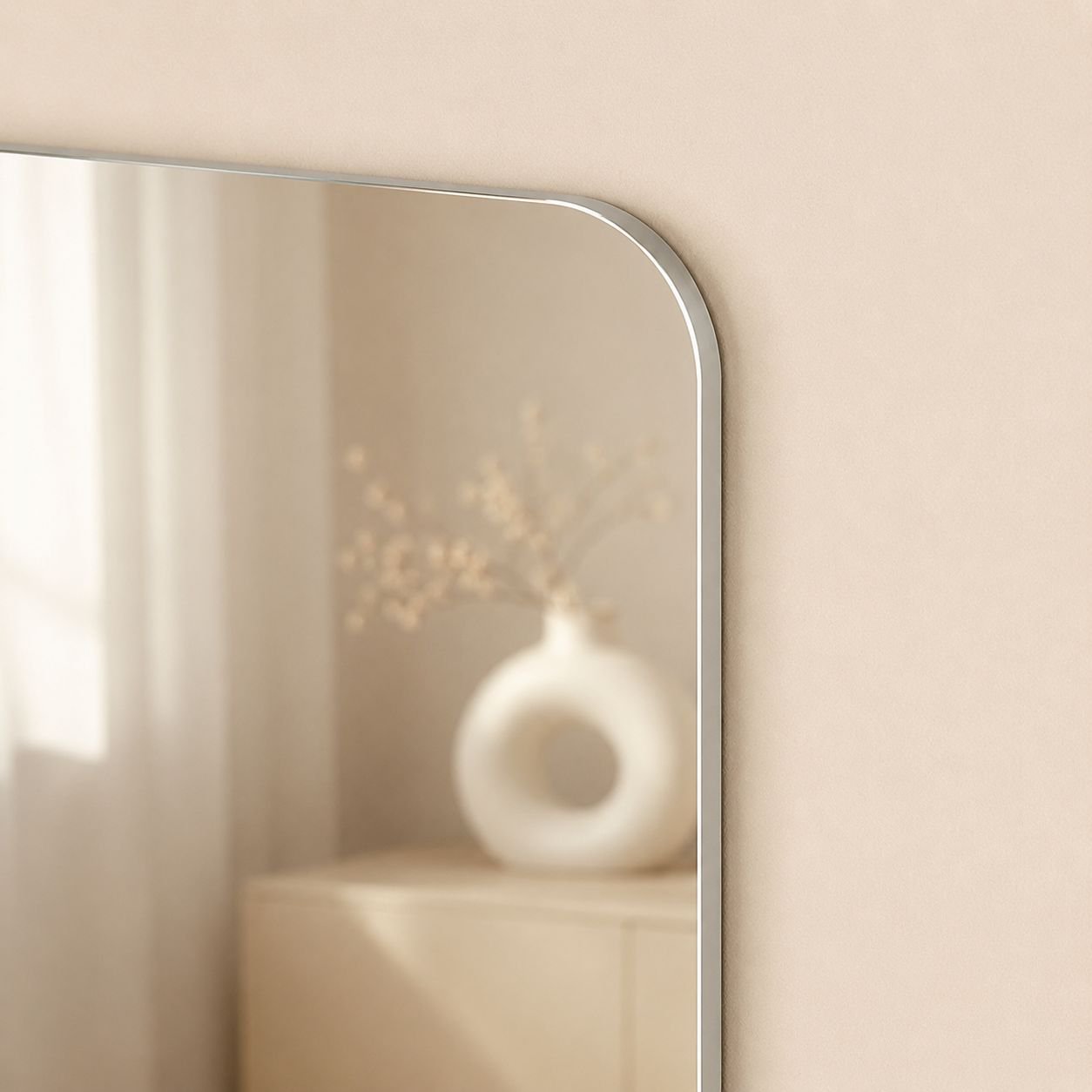 Clear reflection with HD mirror wall sticker