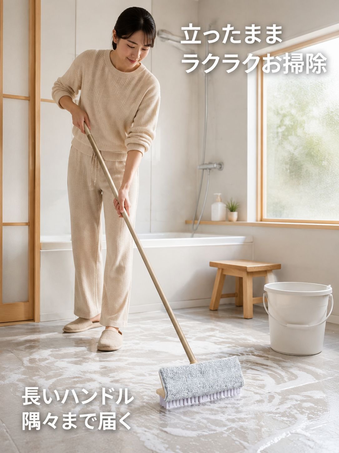 二合一多機能ロングハンドルクリーニングブラシ