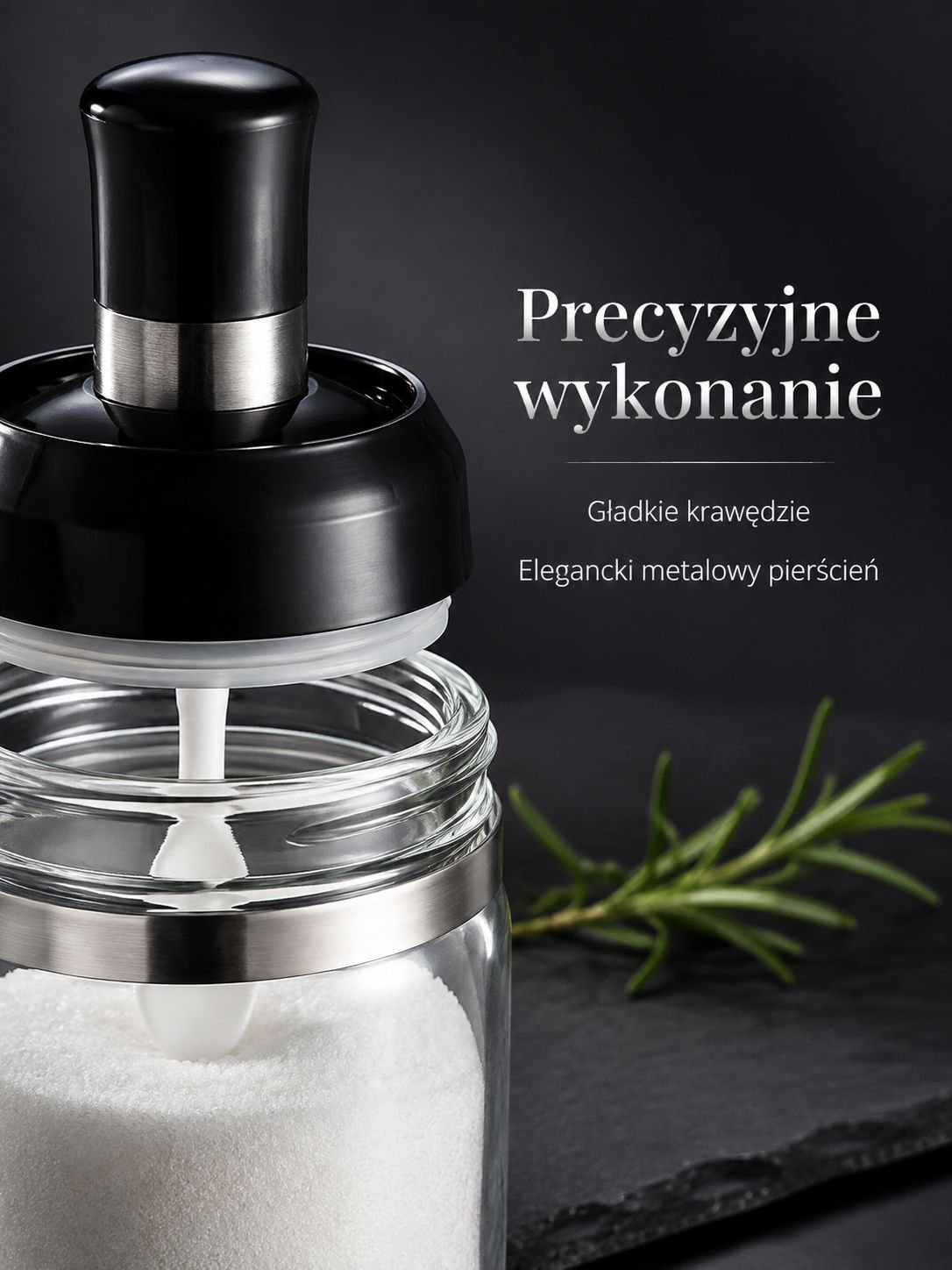 Butelka na przyprawy wykonana ze szkła