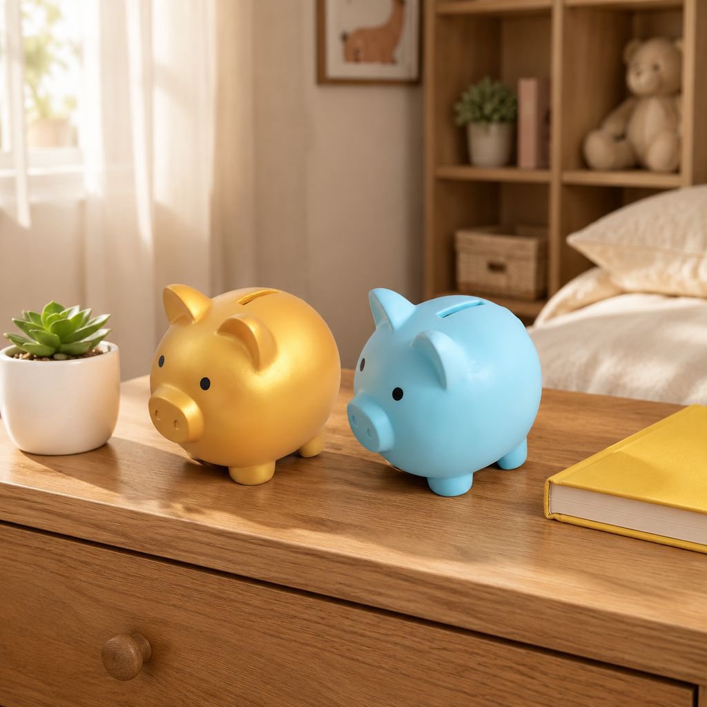 Golden Piggy Bank for Kids Creative Gift Savings Bank