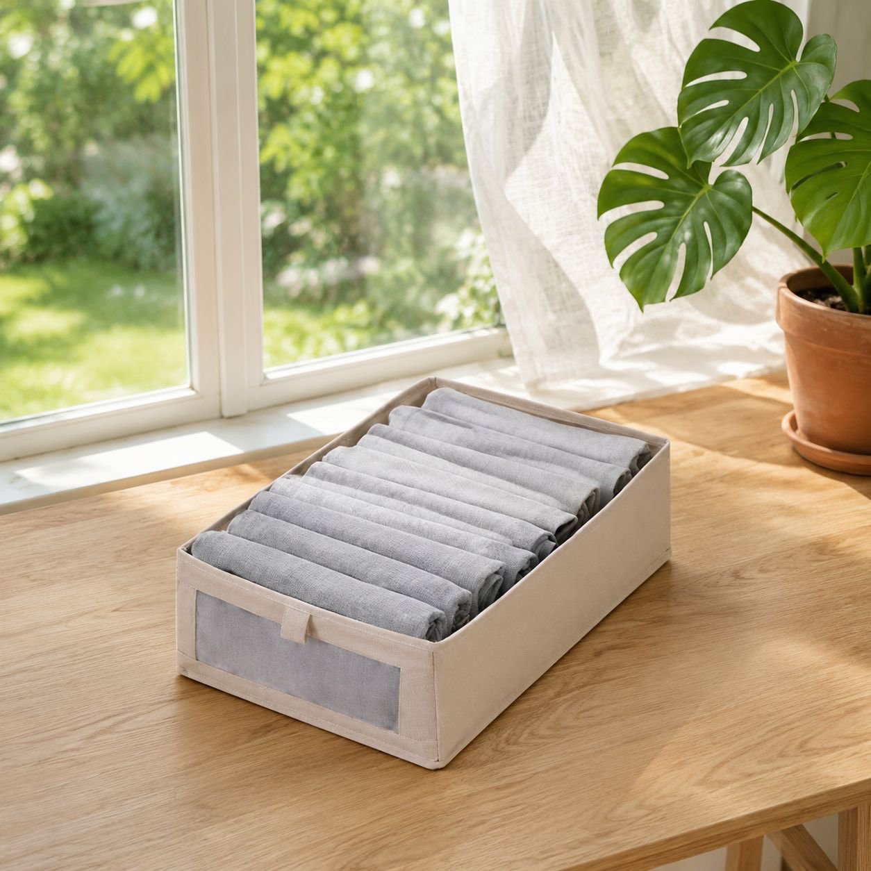 Foldable cotton underwear organizer for closet drawers