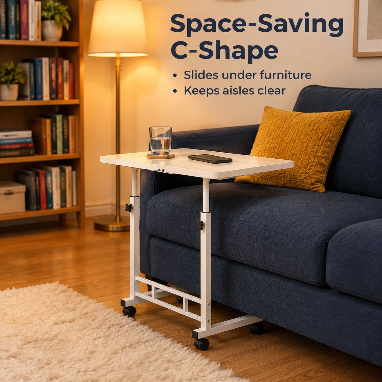 Simple Movable Bedside Table