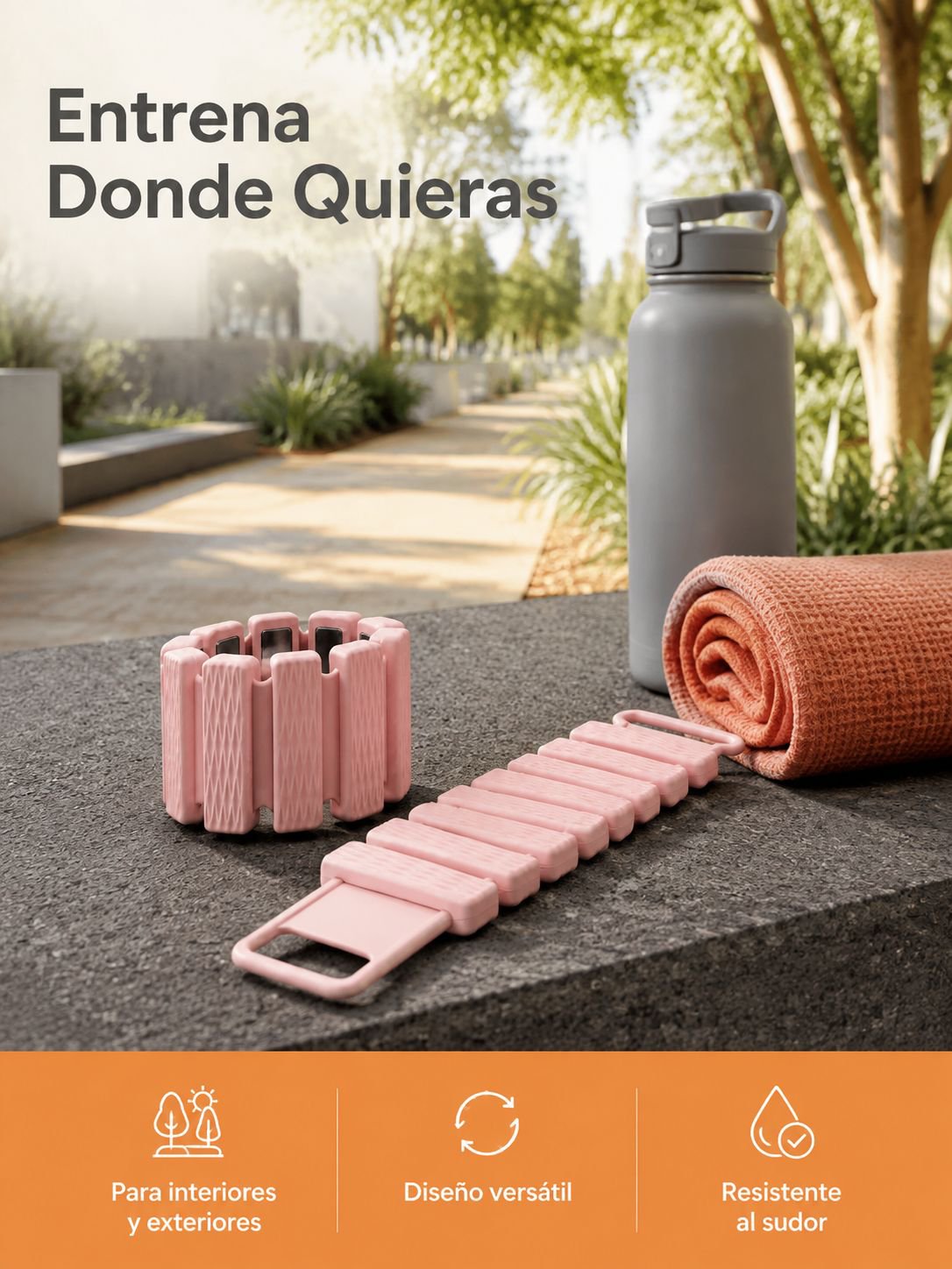 Brazalete de silicona para entrenamiento con peso