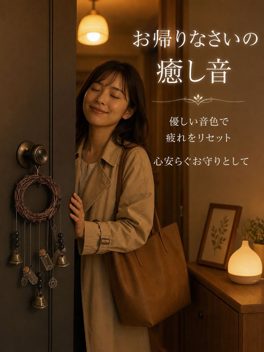 ドアノブ風鈴の祝福飾り