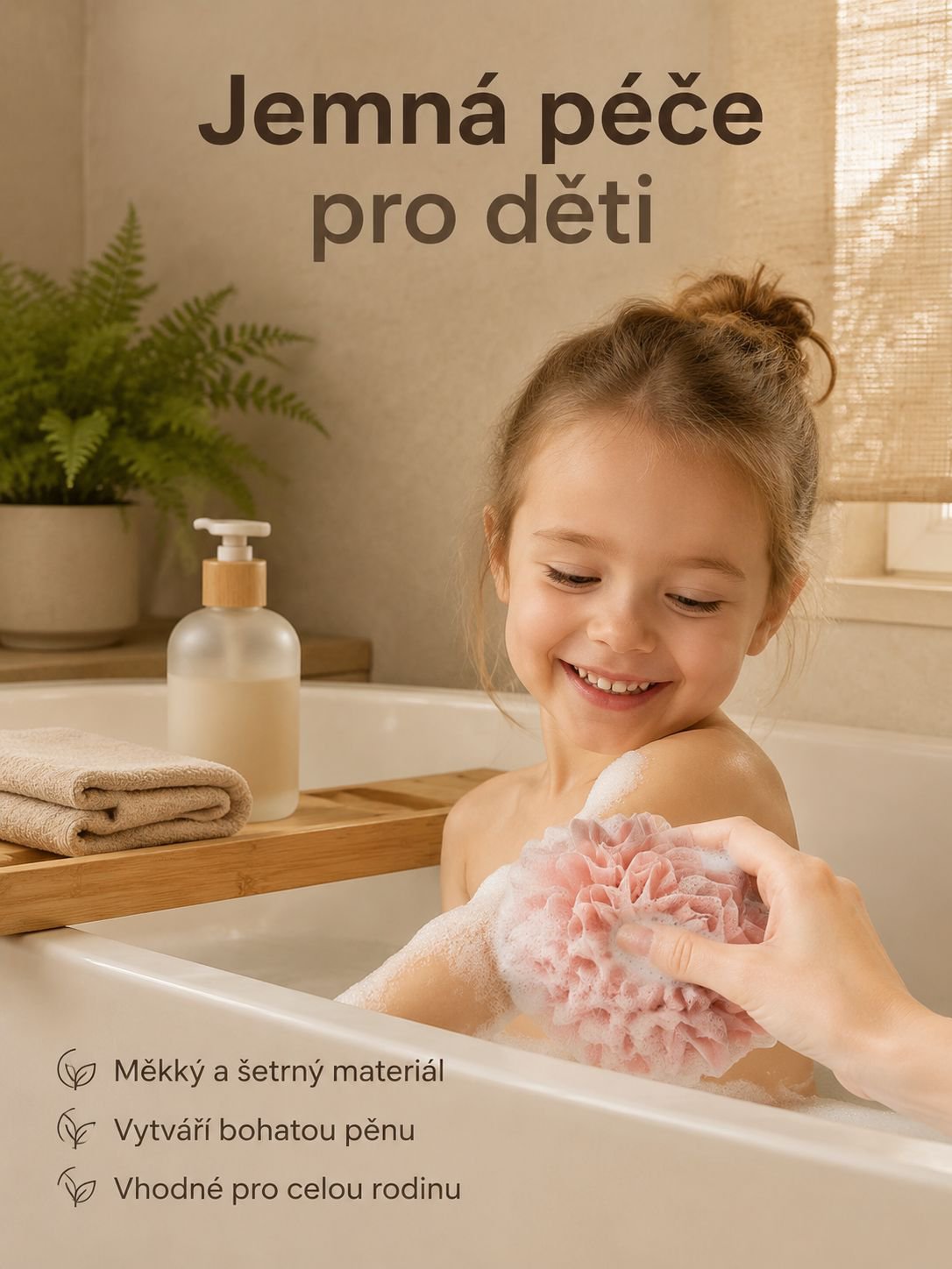 Pěnová síťka na koupání s provázkem