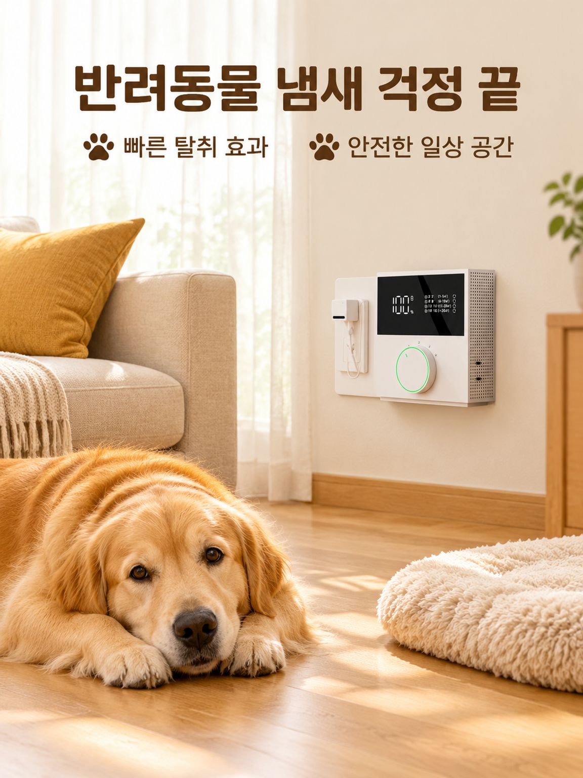 음이온 공기청정기 가정용 포름알데히드 제거, 담배냄새 흡입, 화장실, 애완동물 악취 제거 및 살균
